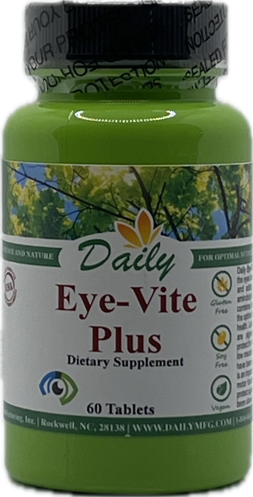 Daily Manufacturing Eye-Vite PlusTM (Vitamin A, C, E, Sink, Gamma Aminobutyric Acid (GABA), Lutein, Zeaxanthin & Bilbær)