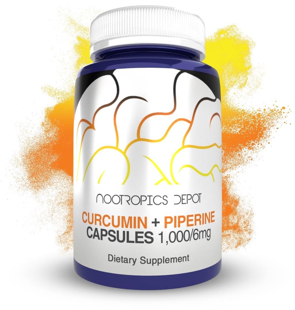 Nootropics Depot Curcumin + Piperine Capsules