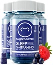 Sugarbear Sleep Gummy 3 måneders forsyning, ekstra styrke Melatonin 6 mg, for menn og kvinner, Vegansk vitamin B6, L-theanine, 5 HTP, Valerian, søvnhjelp for voksne og tenåringer, sertifisert Kosher, Halal, Cruelty-Free