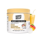 Wonderbelly Bloat + gass relief, ekstra styrke Chewable tabletter, med 125 mg simetikon, ingen Talc eller Dye, Mango Smoothie, 42 greve