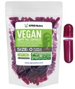 XPRS Nutra Størrelse 0 tomme kapsler - 100 telle tomme veganske kapsler - vegetariske piller - DIY grønnsaker Capsule Fylling - Veggie piller for å gjøre-det-selv kosttilskudd (Purple Carrot)
