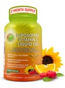 Liposomal vitamin C flytende Gel kapsler - 1100mg - Laget med organiske Acerola Cherries, høy potens vitamin C Liposomal immunstøtte Supplement med forbedret absorpsjon og biotilgjengelighet - 120 count