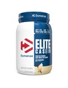 Dymatize Elite Casein Protein pulver, langsom absorbering med muskelbygging aminosyrer, 100% Micellar Casein, 25g Protein, 5,4g BCAA og 2,3g Leucine, hjelper overnatting gjenoppretting, glatt vanilla, 2 pund