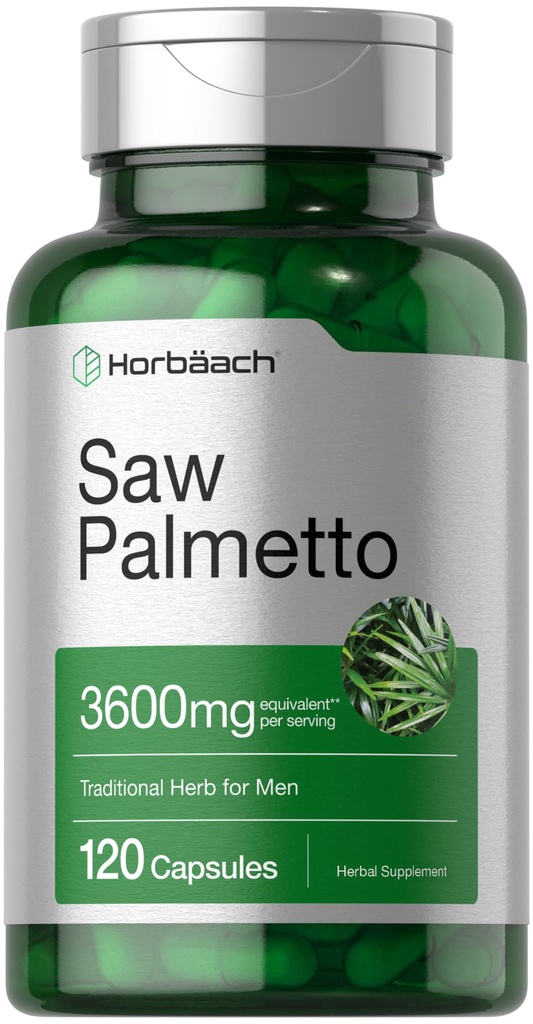 Horbäach så Palmetto ekstrakt | 120 kapsler ikke-GMO og glutenfri formel | fra så Palmetto Berries
