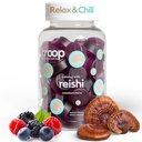 Troop Reishi Mushroom Gummies - beroligende gummier for voksne og barn - Fokus Supplement for stress, avslapping, immunstøtte - 4000mg Triple-Extracted Fruiting Body - Blandet Berry, 60 Count