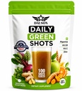 Daglige Grønne Shots – Superfood Powder med hvetegrass, Matcha, Beetroot, Ashwagandha, Turmeric & Prebiotika – Immunity & Energy Support – Vegansk Grønn Supplement – 100 Shots