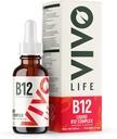 Vivo Life - Vitamin B12 Kompleks, høy potens Helse Supplement, oransje Flavor flytende dråper, 60 ml, 60 serveringer