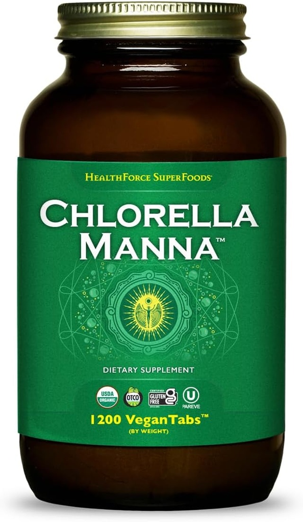 HealthForce SuperFoods Klorella Manna - Tabletter - 1200 Vegantabletter