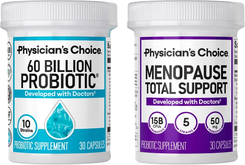 Legens CHOICE Menopause Support + Digestive helsestøtte Bundle - 30ct