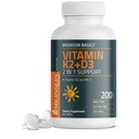 Bronson vitamin K2 D3 (MK7) Supplement ikke-GMO formel vitamin D3 5000IU (125 mikrog) og 90 mikrog K2 MK-7, lett å svelge D & K kompleks, 200 tabletter