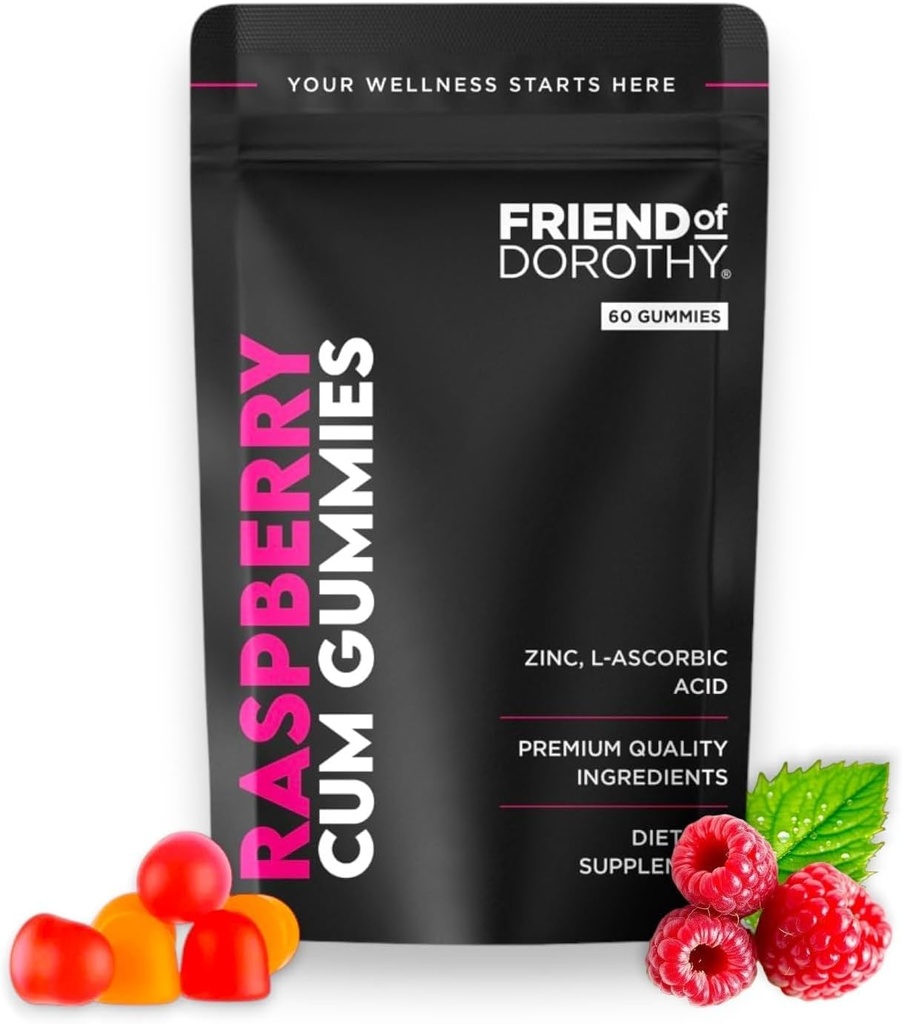 Bringebær C*M Gummies – forbedrer Sperm volum og belastning – Semen volum Supplement – 60 kapsler