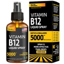 Vitamin B12 Sublingual Spray 5000 mcg – Vegansk Methylcobalamin Flytende B12 Boost Energy, Mood & Brain Helse - Glutenfri, ikke-GMO B12 Spray for menn og kvinner - Enkel dosering (5000 mcg i 10 Sprays)