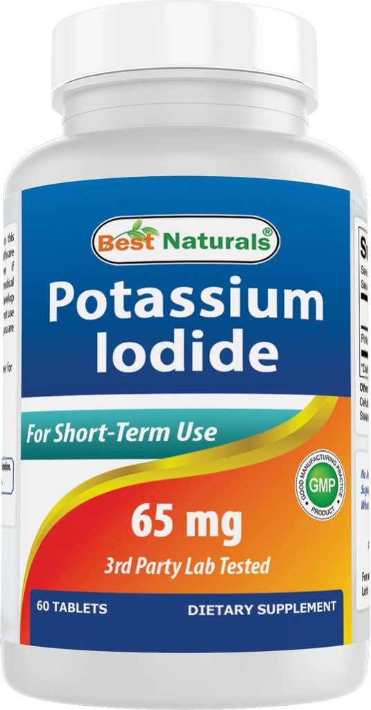 Beste Naturals Kalium jodide 65 mg - Kosttilskudd, 60 tabletter (60 greve (Pack of 1)) (6)