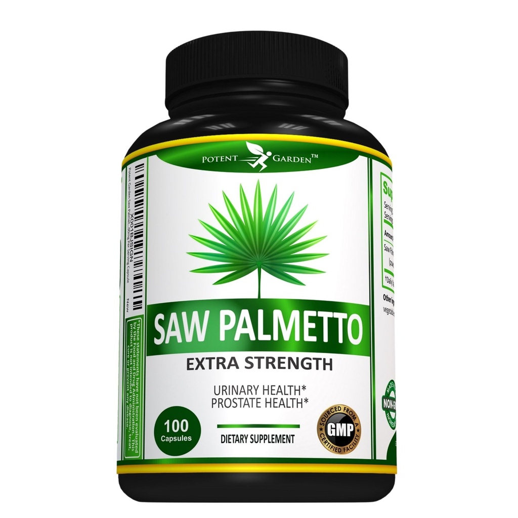 Potent hage så Palmetto 500 mg - Prostata kosttilskudd for menn - Støtter sunn urinasjon frekvens og flyt - ikke GMO, 100 så Palmetto kapsler