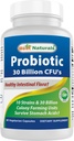 Best Naturals Probiotic 10 Strains & 30 milliarder CFU Intestinal Flora, 60 Veggie Capsules (60 greve (Pack of 1))