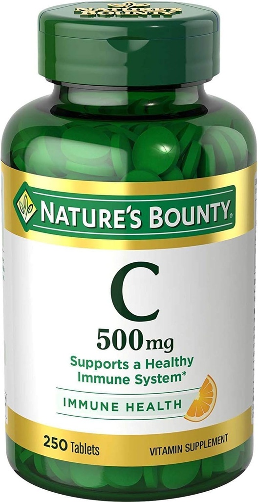Naturens Bounty ren vitamin C 500 mg tabletter 250 tabletter (Pack of 3)