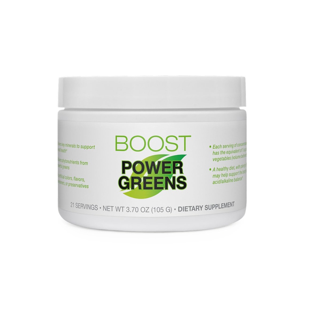 BODi Power Greens Boost - For kvinner og menn - Superfood Supplement med fytonutrienter fra Spinach, Chlorella, Cucumber, Kale, Celery & Matcha - Ingen kunstige farger eller flavors, 21 Services