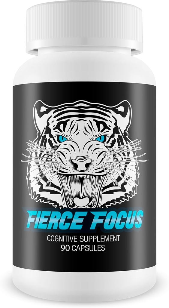 Fierce Focus- Naturlig hjernefunksjonsstøtte - Minne, fokus og klarhet Formula -Optimell ytelse Naturlig nootropisk og kognitiv støtte Supplement - DMAE-30 Kapsler