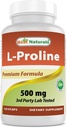 Best Naturals L-proline aminosyre kosttilskudd 500 Mg, 120 greve (81716014456)