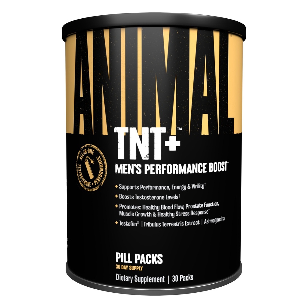 Animal TNT+ - Støtte for menn, prostatastøtte, Adaptogen og stressstøtte, Nitric Oxid