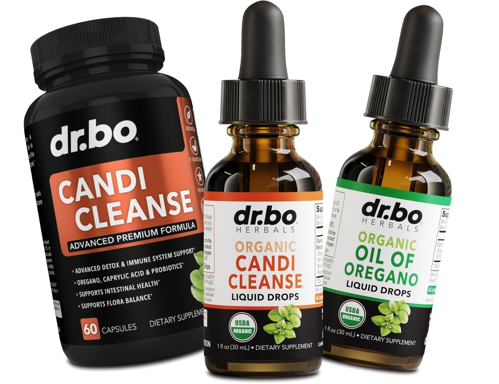 Candi Cleanse & Oregano oljedråper - Økologisk olje av Oregano dråper flytende & svart Walnut Wormwood - Extra styrke overvekstbalanse kompleks, naturlig oral Gut Cleanser Detox Helse Supplement Kapsler