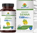 Brieofood organisk Senna 1500mg, 45 serveringer, vegetarisk, glutenfri, 90 vegetariske tabletter