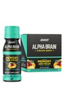 ONNIT Alpha Brain Focus Shot, Tropical Flavor, Nootropic Dietary Supplement Drink som støtter energi, fokus, og Mood, IGENTM Non-GMO Testet, 2,5 fl oz, 6 Count