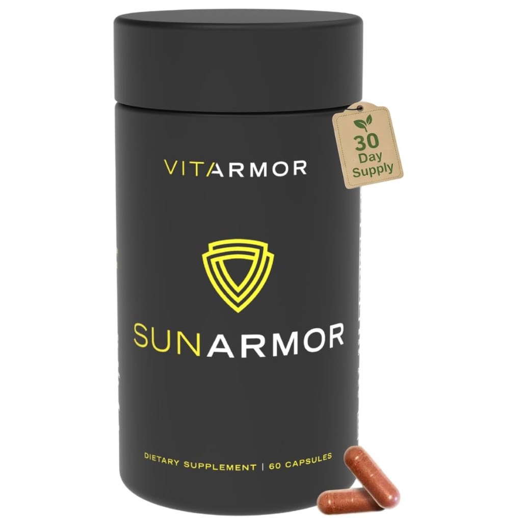 SunArmor, Diett Supplement med polypodium bekjemper tegn på fotografering, bruk med solskjerm, dermatolog utviklet, 60 kapsler