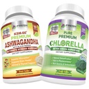 FRESH HealthyCARE Ashwagandha KSM 66 og Chlorella Detox Superfood - Bundle