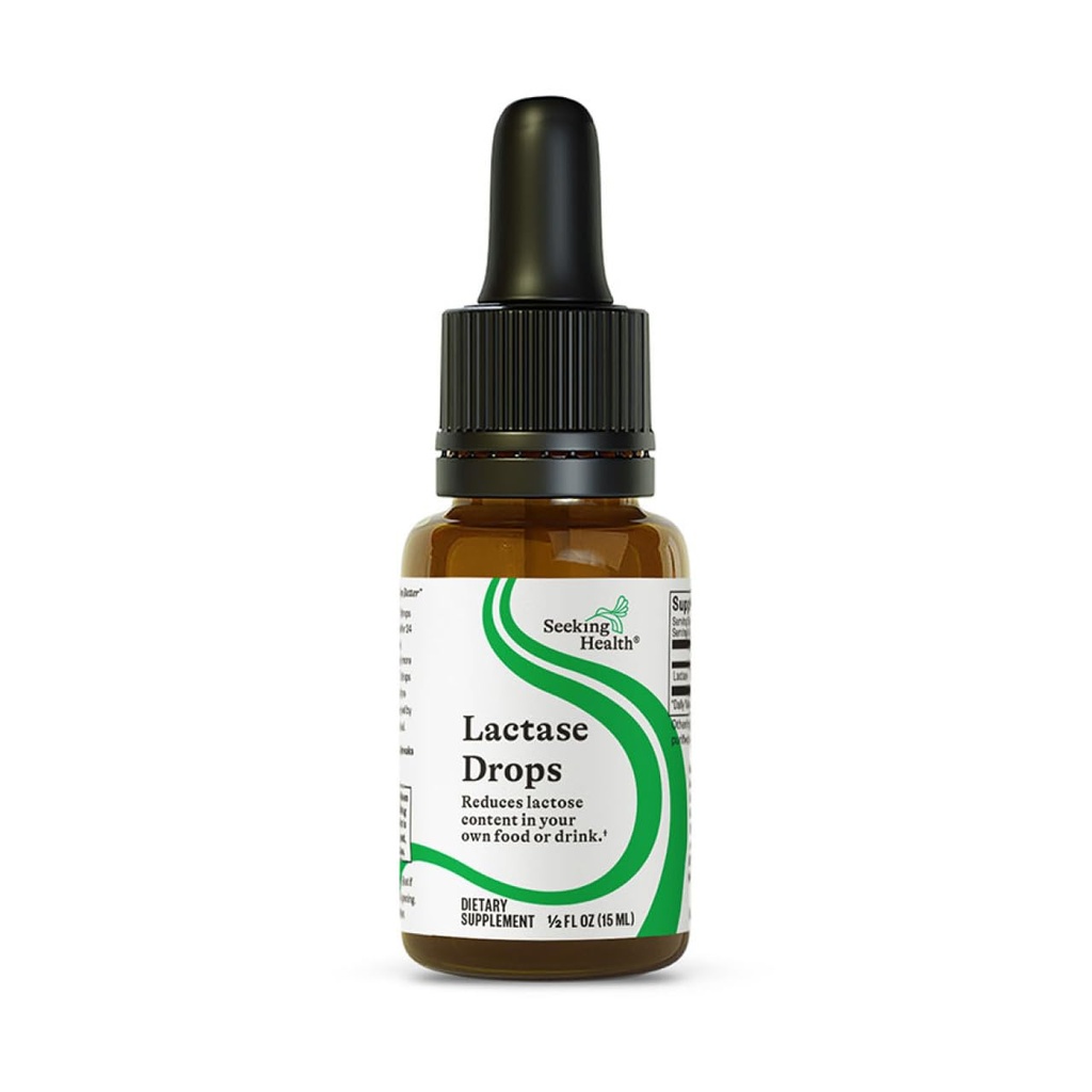 Søker Helse Lactase Drops - Flytende Supplement med Lactase Enzyme for Dairy Intolerance Support - Intolerance Support for Digestion - Lactase Enzyme Supplement - 0,50 Floz, 52 Serveringer