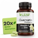 B'LEAF NATURE Quercetin Phytosom, 120 kapsler – 1000 mg høy absorpsjon Quercetin med vitamin C og sink – ikke-GMO Vegetarisk Quercetin Supplement for immun, energi, hjerne og sesongstøtte
