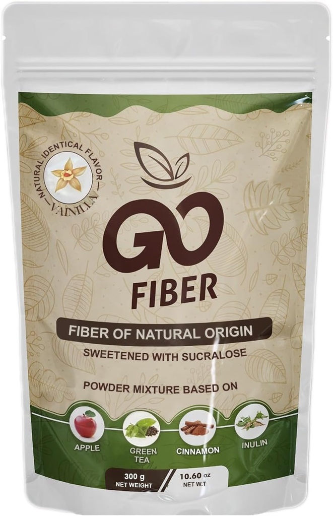 Go Fiber 100% organisk fiber, naturlig fiber Supplement, Vanilla, 10,6 oz