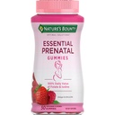 Naturens Bounty Optimal Solutions Essential Prenatal Gummies, Folinsyre og jodin, Omega 3 og DHA, 50 greve, 25 Totale Tjenester