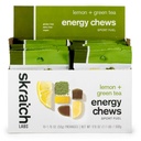 Skratch Labs Energi Chews | Gummier for løp, sykling og idrettsytelse | Gel Alternative | Matcha + sitron (10 Pack) | Glutenfri, Vegan