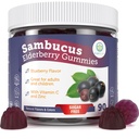 Rense liv sukker-fri eldrebær gummier med vitamin C og sink for voksne og barn, immunstøtte supplement for pustende helse, Sambucus eldrebær antioksidant gummier - Vegan, 90 greve