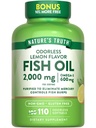 Naturens sannhet Fish Oil 2000mg | 110 Softgels | Omega-3 | Lemon Flavor | Ikke-GMO & Glutenfri Supplement