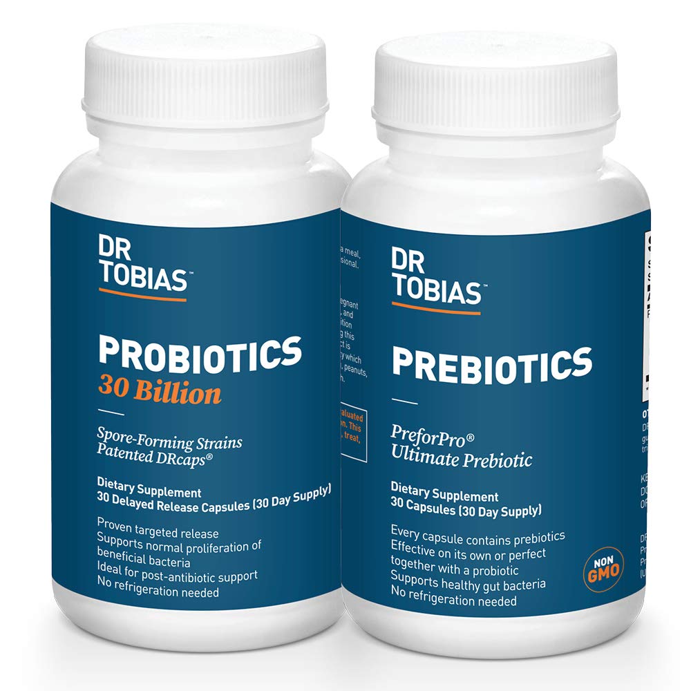 Dr. Tobias Probiotika 30 milliarder og prebiotika som støtter Digestion & Gut Health