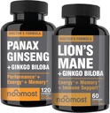 Nomost Korean Red Panax med Lions Mane Supplements med Ginkgo biloba for sunn sveising og livsstil.