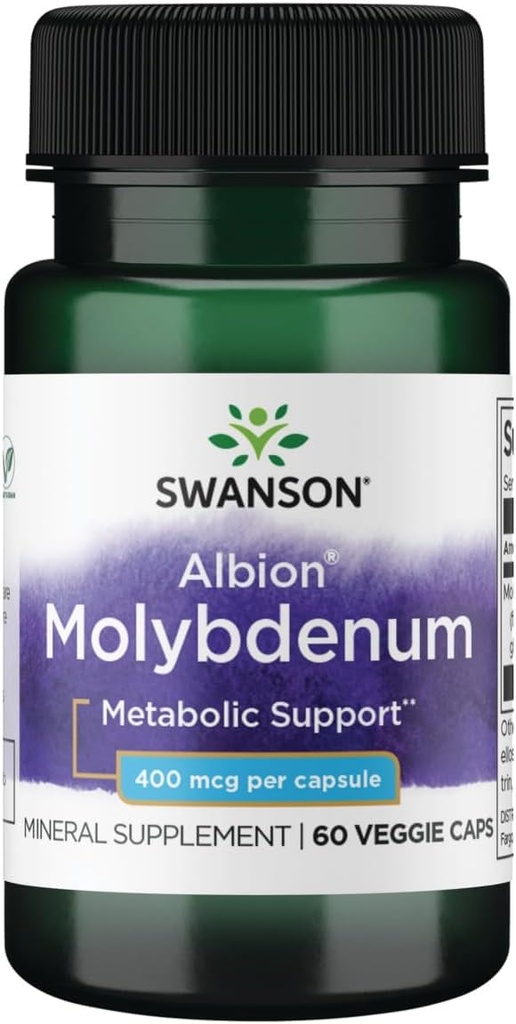 Swanson Albion Chelated Molybden 400 mg 60 Veg Kapsler