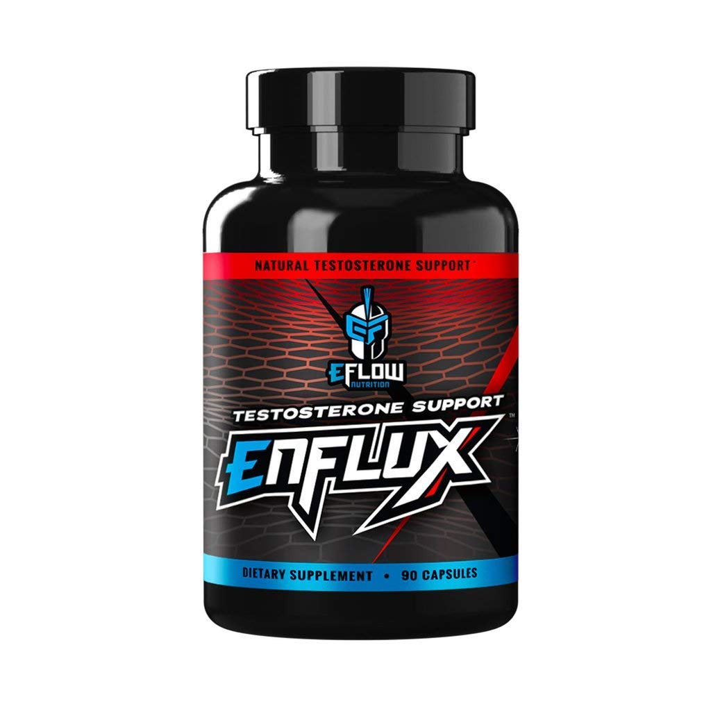 eFlow Nutrition Enflux Natural T Støtte med KSM-66 Ashwagandha - Supplement til å støtte Lean Body Mass for menn og kvinner - Fenugreek, DIM, Longjack & AstraGin - 90 Kapsler (30 dagers forsyning)