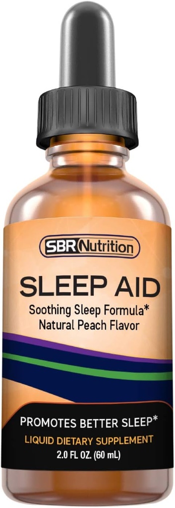 Naturlig søvnhjelp flytende dråper med 5 mg melatonin | Suntheanine, kamille, GABA, velvære formel | Soothing Extra Styrke Sublingual Supplement støtter sove, søvnløshet, Jet Lag | 2 fl oz