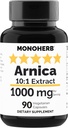 MONOHERB Arnica ekstrakt 1000 mg - 90 vegetariske kapsler
