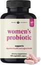 3-i-1 Womens Probiotic - 60 Serveringer - 12 Unike Strains, Prebiotika, D-Mannose, & Cranberry for Digestive Health, Vaginal Helse & Immune Support - Prebiotika og Probiotika for kvinner