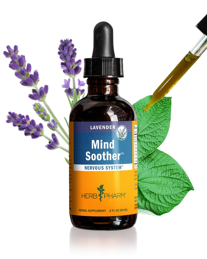 Herb Pharm Angst Sother flytende urteformel med Kava Ekstrakt og Lavender Essential Oil for mild og anledningelig angst støtte* - 2 Ounce