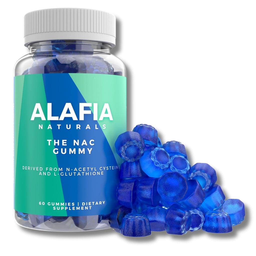 Sukkerfri NAC Gummies, NAC Supplement for respirasjonshelse, Liver Detox & Cleanse, Nyre, Antioksidant støtte, N-Acetyl Cysteine Supplement MCT-Oil Coated for absorpsjon Vegan 60ct