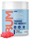 RAW Pre Workout pulver, Thavage (5 peat, rød gummy) - Chris Bumstead Sports Ernæring Supplement for menn og kvinner - Cbum Pre Workout for å jobbe ut, Hydration, mental fokus og energi - 40 Services