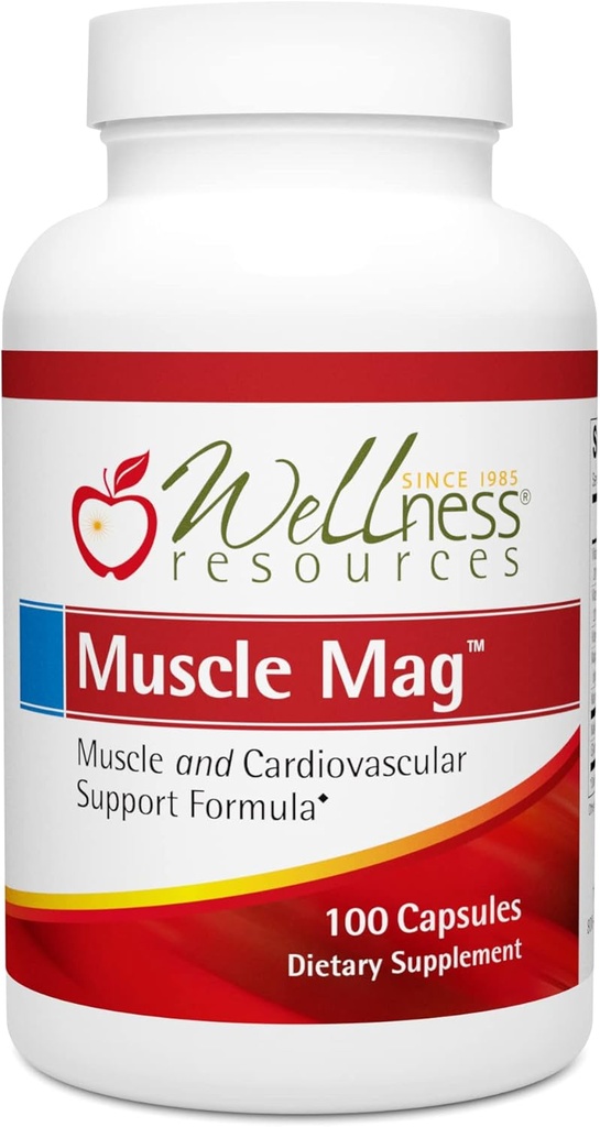 Muskel Mag - svært absorberbar magnesiumformula for muskel Heath - med magnesiummalat og glykinat (100 kapsler)
