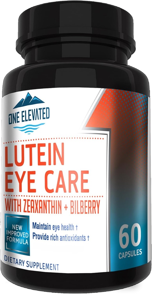 Nyforbedret Super Styrke Eye Care Formel - Høyeste farmasøytisk Grade Lutein, Zeaxanthin, Bilbær - Største biotilgjengelighet - Rike Antioksidanter - Fungerer synergistisk for optimale resultater