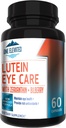 Nyforbedret Super Styrke Eye Care Formel - Høyeste farmasøytisk Grade Lutein, Zeaxanthin, Bilbær - Største biotilgjengelighet - Rike Antioksidanter - Fungerer synergistisk for optimale resultater