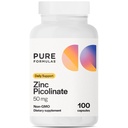 PureFormulas Sink Picolinat 50 mg - immunisme og hormon støtte - Biotilgjengelig 50 mg Sink Supplement 100 kapsler